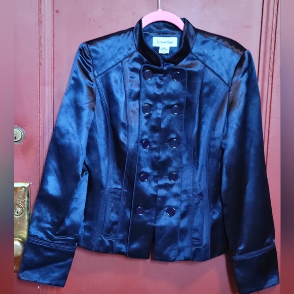 Calvin Klein Jacket 10-Buttoned Midnight Blue Women's Size 10 - Picture 4 of 16